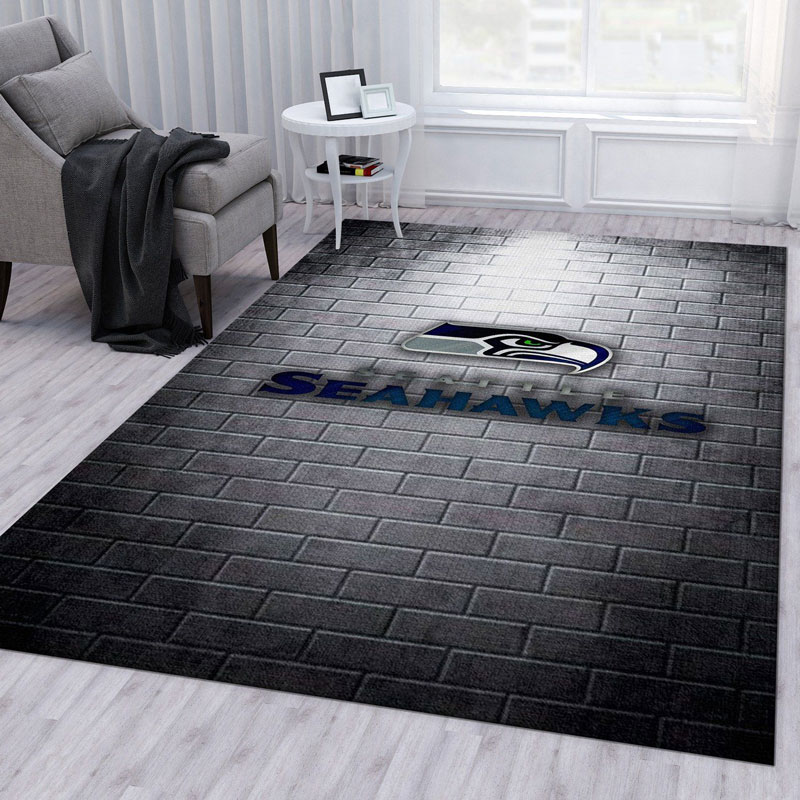 Seattle Seahawks Area Rug NFL Area Rug Dining Room Rugs Indoor Indoor Rugs Rectangle Carpet
