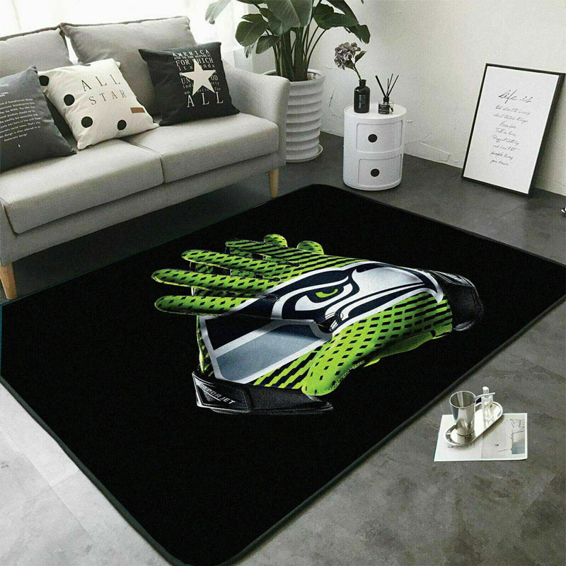 Seattle Seahawks Area Rug NFL Area Rug Kitchen Rug Indoor Rugs Rectangle Carpet