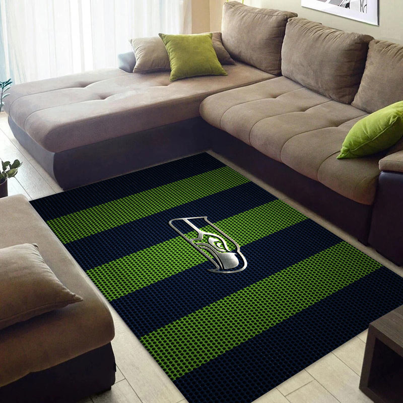 Seattle Seahawks Rug NFL Area Rug Dining Room Rug Indoor Rugs Rectangle Carpet
