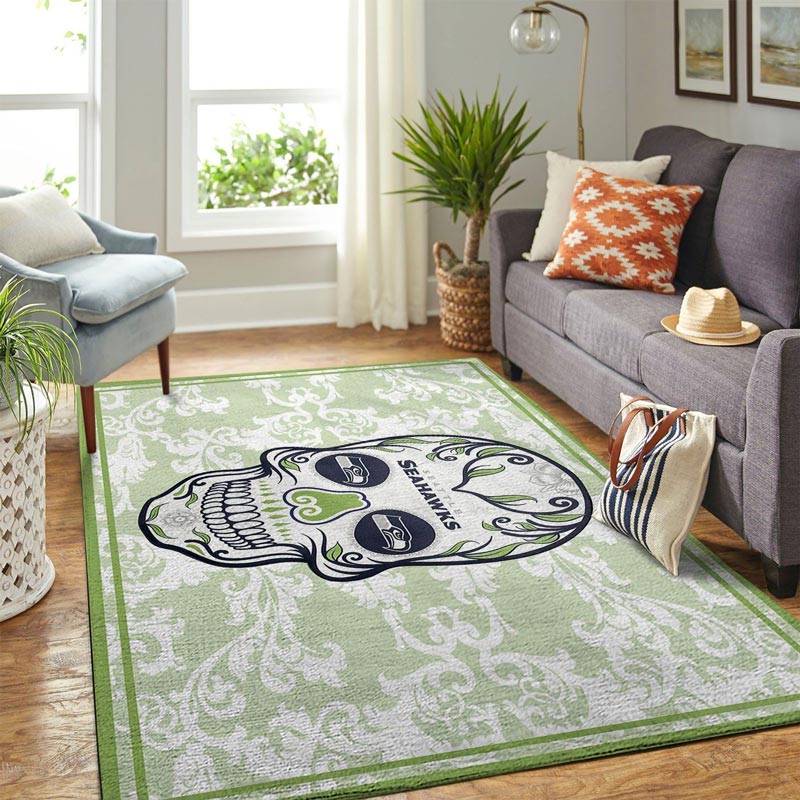 Seattle Seahawks Area Rug NFL Area Rug Bedroom Area Rug Indoor Rugs Rectangle Carpet