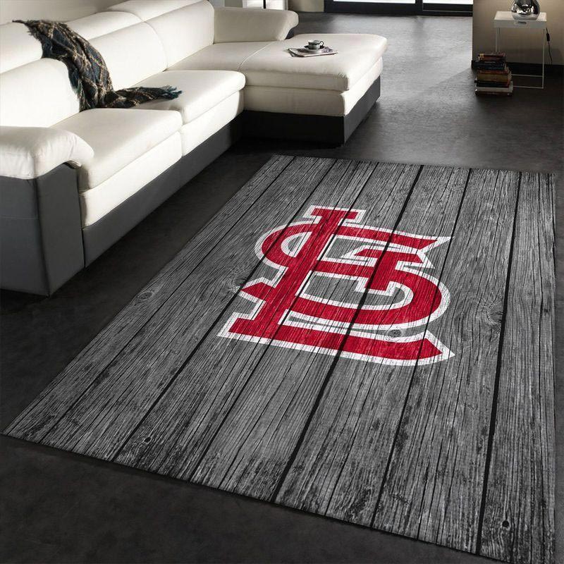 St Louis Cardinals Area Rug MLB Area Rug Dining Room Rugs Indoor Rug Rectangle Carpet