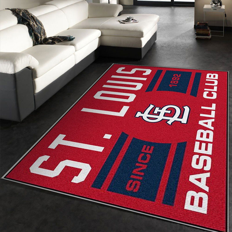 St Louis Cardinals Rug MLB Area Rug Living Room Rug Indoor Rugs Rectangle Carpet