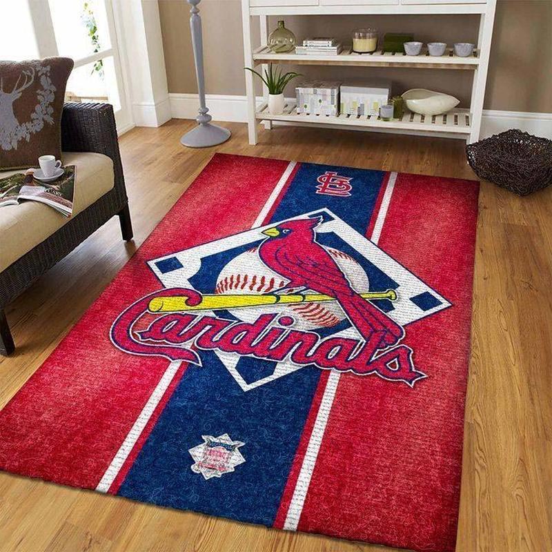 St Louis Cardinals Rug MLB Area Rug Kitchen Rug Indoor Rug Rectangle Carpet