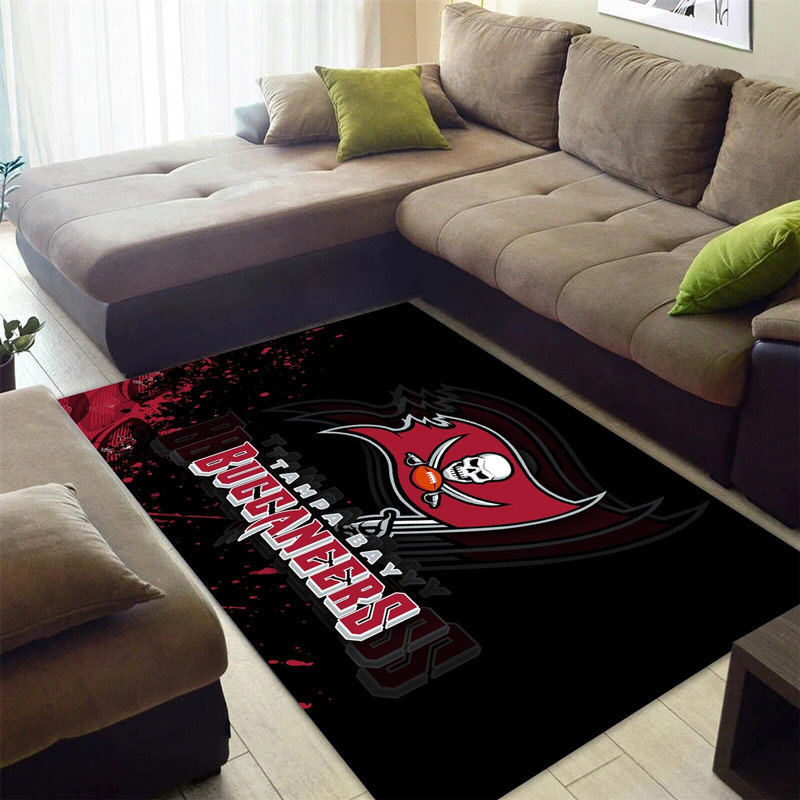 Tampa Bay Buccaneers Area Rug NFL Area Rug Living Room Area Rug Indoor Rug Rectangle Carpet