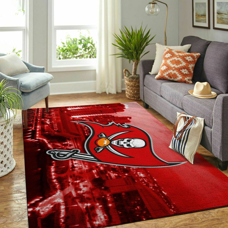 Tampa Bay Buccaneers Rug NFL Area Rug Bedroom Rug Indoor Rug Rectangle Carpet