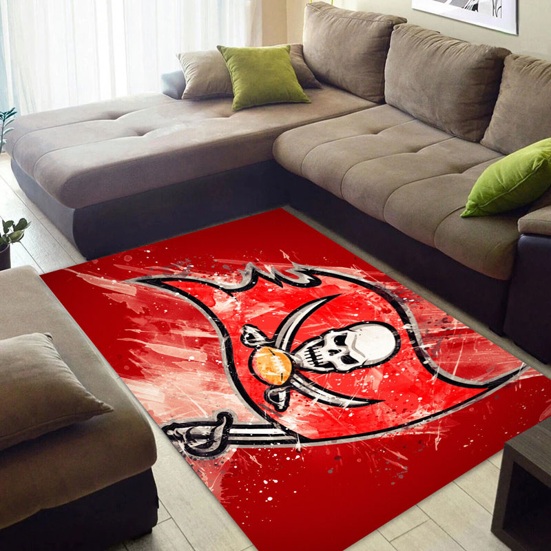 Tampa Bay Buccaneers Rug NFL Area Rug Bathroom Rug Indoor Rug Rectangle Carpet