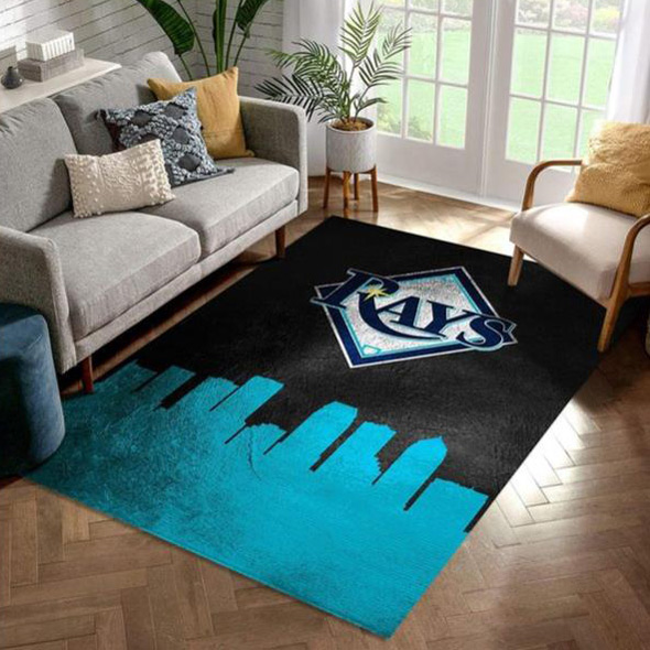 Tampa Bay Rays Rug MLB Area Rug Bathroom Rug Indoor Rugs Rectangle Carpet