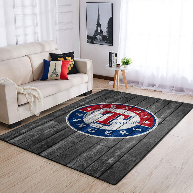 Texas Rangers Area Rug MLB Area Rug Bedroom Area Rug Indoor Indoor Rug Rectangle Carpet