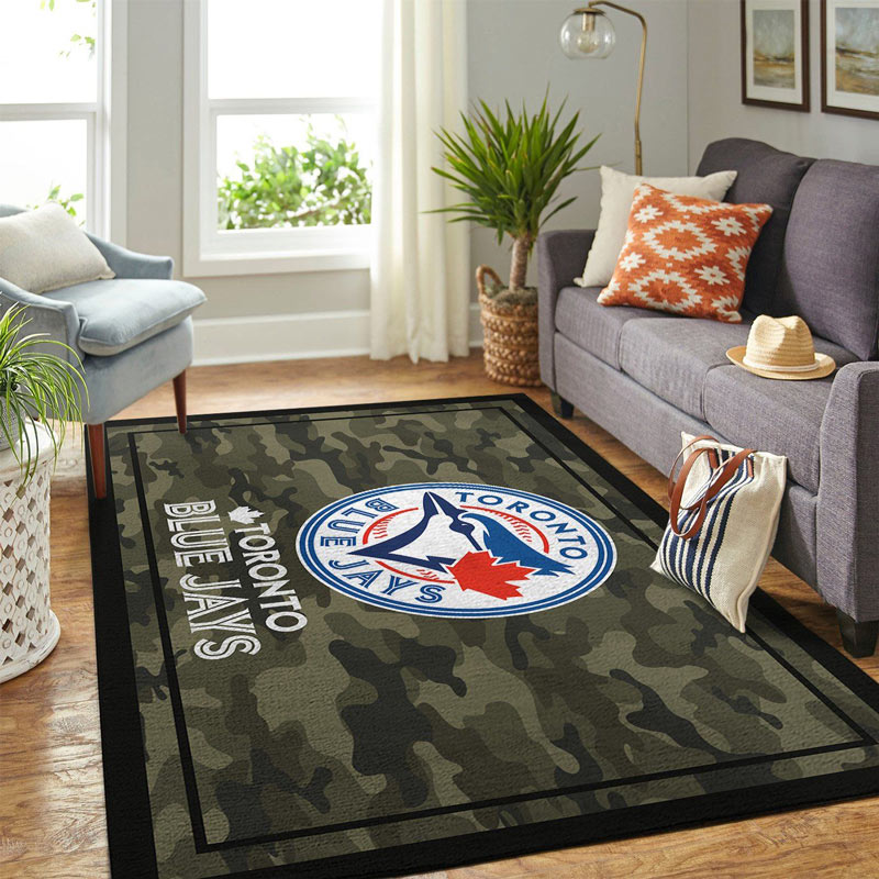 Toronto Blue Jays Area Rug MLB Area Rug Kitchen Rug Indoor Indoor Rugs Rectangle Carpet