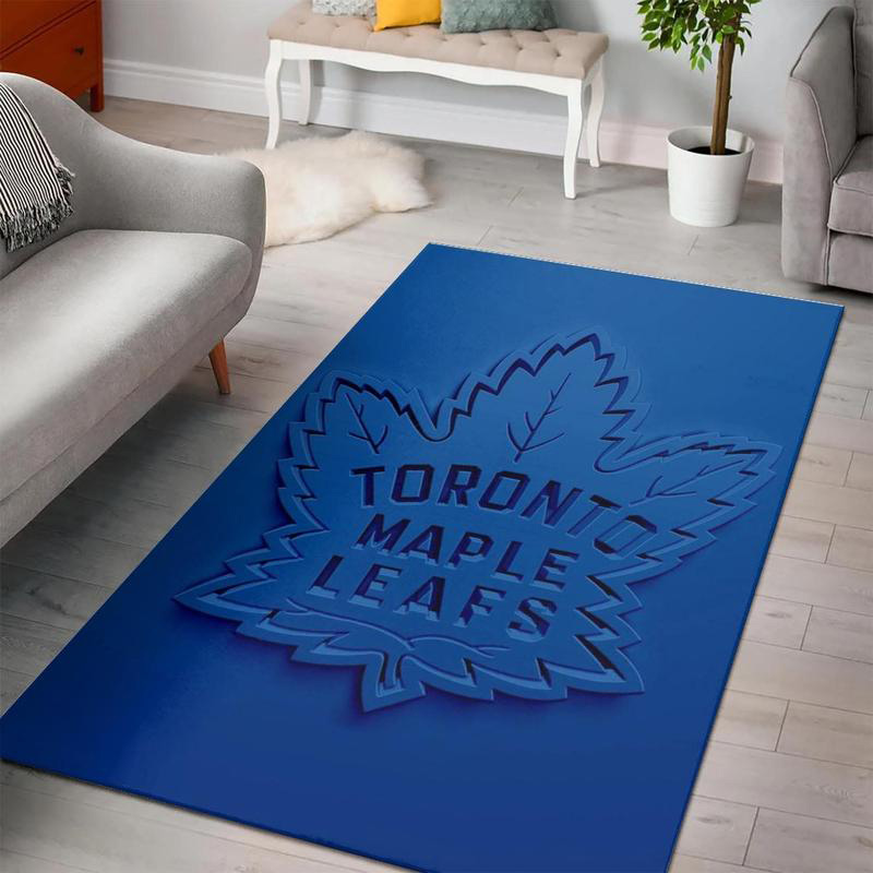 Toronto Maple Leafs Area Rug NHL Area Rug Bathroom Rugs Indoor Indoor Rug Rectangle Carpet