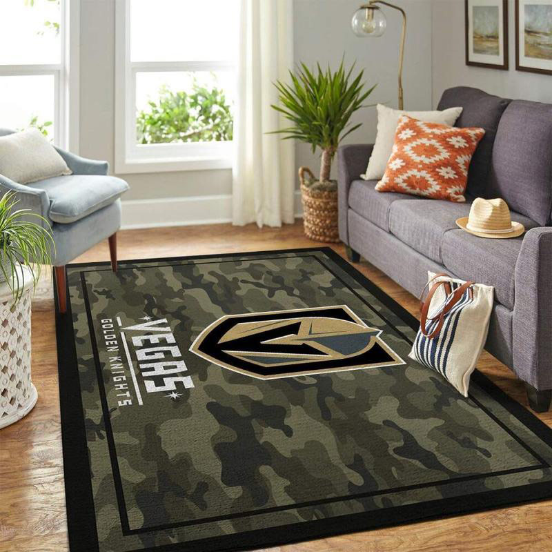 Vegas Golden Knights Rug NHL Area Rug Living Room Rug Indoor Rugs Rectangle Carpet