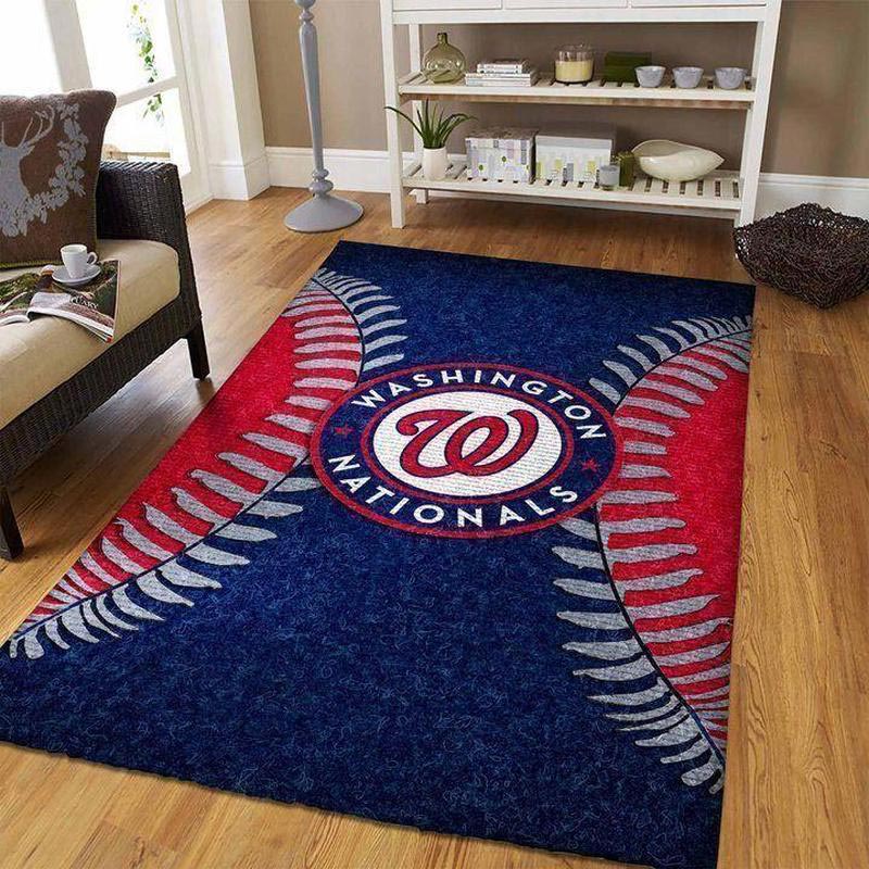 Washington Nationals Area Rug NBA Area Rug Bathroom Rug Indoor Indoor Rug Rectangle Carpet