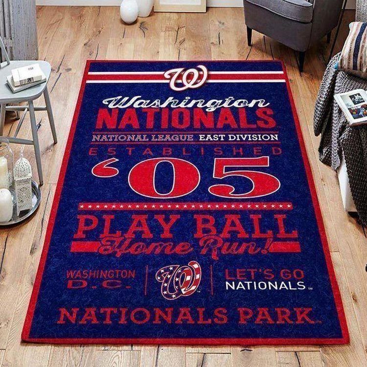 Washington Nationals Area Rug NBA Area Rug Dining Room Rugs Indoor Rug Rectangle Carpet
